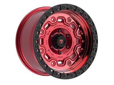 Fittipaldi Offroad FT100 Gloss Black Machined with Red Tint Wheel; 17x9; -12mm Offset (07-18 Jeep Wrangler JK)