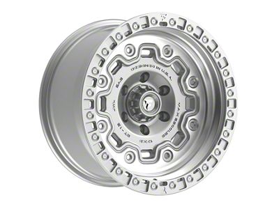 Fittipaldi Offroad FT100 Gloss Silver Machined Wheel; 17x9; -12mm Offset (07-18 Jeep Wrangler JK)