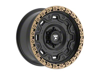 Fittipaldi Offroad FT100 Satin Black with Bronze Ring 6-Lug Wheel; 18x9; 18mm Offset (24-25 Tacoma)