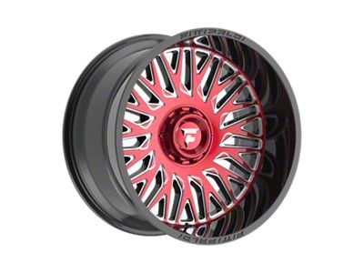 Fittipaldi Offroad FA07 Gloss Black Machined Face with Red Tint and Milled Windows 5-Lug Wheel; 22x12; -44mm Offset (14-21 Tundra)
