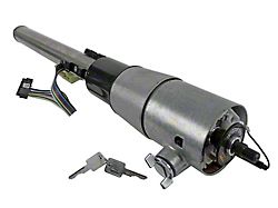 Flaming River Floor Shift Key Tilt Steering Column; Paintable Mill (79-86 Jeep CJ7)