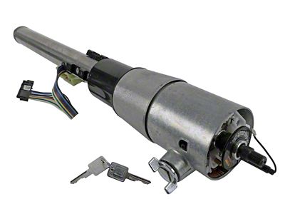 Flaming River Floor Shift Key Tilt Steering Column; Paintable Mill (79-86 Jeep CJ7)