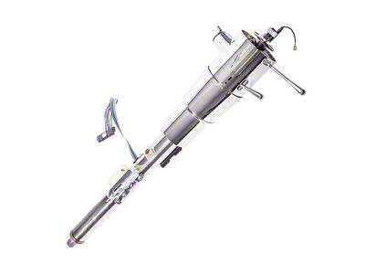 Flaming River Floor Shift Key Tilt Steering Column; Polished (79-86 Jeep CJ7)