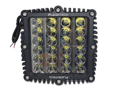 Flashtech 5.50-Inch Square White LED Pod Light (Universal; Some Adaptation May Be Required)