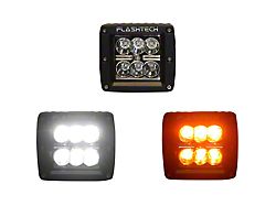 Flashtech 6-LED Switchback Cube Fog Light; Black Housing (Universal; Some Adaptation May Be Required)