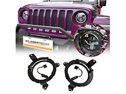 Flashtech 9 to 7-Inch Headlight Mounting Brackets (20-26 Jeep Gladiator JT)