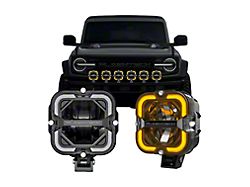 Flashtech Tri-Forge LED Cube Light with Amber DRL; Low/High Beam (Universal; Some Adaptation May Be Required)