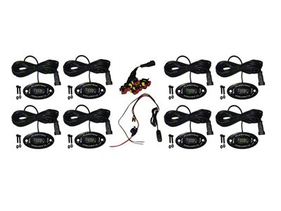 Flashtech XL White 24-LED Rock Light Kit; 8-Piece (Universal; Some Adaptation May Be Required)