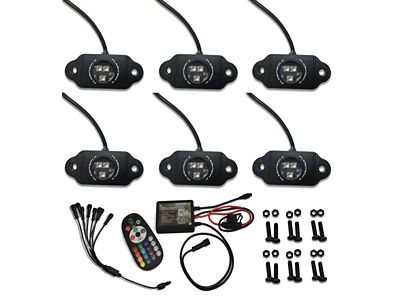 Flashtech XR White Rock Light Kit; 6-Piece (Universal; Some Adaptation May Be Required)