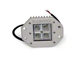 Flashtech 4-Inch Flush Mount LED Cube Light; White Housing; Spot Beam (Universal; Some Adaptation May Be Required)