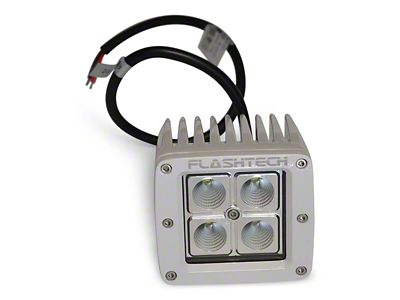 Flashtech 4-Inch LED Cube Light; White Housing (Universal; Some Adaptation May Be Required)