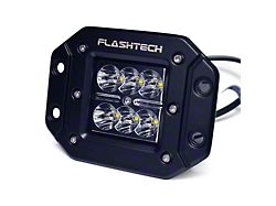Flashtech 6-LED Flush Mount Cube Fog Light; Black Housing (Universal; Some Adaptation May Be Required)