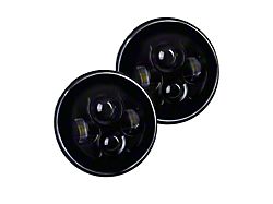 Flashtech 7-Inch 7020 LED Headlights; Black Housing; Clear Lens (97-18 Jeep Wrangler TJ & JK)