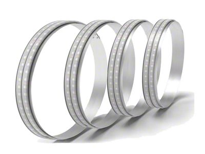 Flashtech Double Row Color Chase RGB LED Wheel Light Kit; 15-Inch (Universal; Some Adaptation May Be Required)