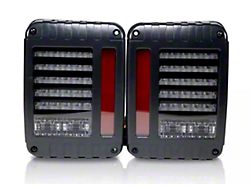 Flashtech LED Tail Lights; Black Housing; Clear Lens (07-18 Jeep Wrangler JK)