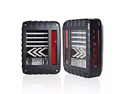 Flashtech LED Tail Lights; Black Housing; Clear Lens (07-18 Jeep Wrangler JK)