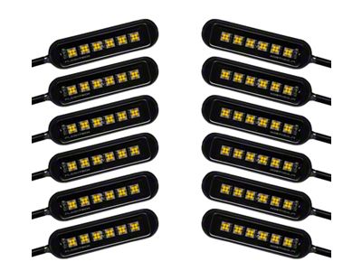 Flashtech Magnetic Mini6 White Rock Light Kit; 12-Piece (Universal; Some Adaptation May Be Required)