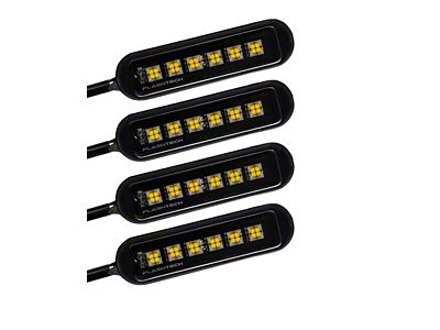 Flashtech Magnetic Mini6 White Rock Light Kit; 4-Piece (Universal; Some Adaptation May Be Required)