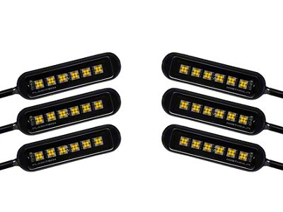 Flashtech Magnetic Mini6 White Rock Light Kit; 6-Piece (Universal; Some Adaptation May Be Required)