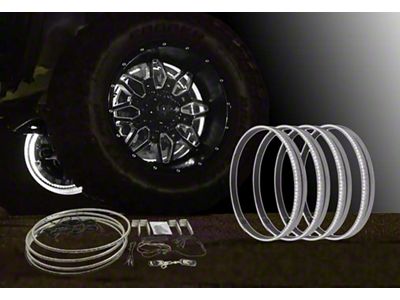 Flashtech White LED Wheel Light Kit; 17-Inch (Universal; Some Adaptation May Be Required)