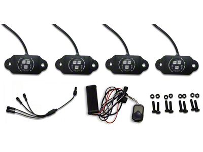 Flashtech X RGB Rock Light Kit; 4-Piece (Universal; Some Adaptation May Be Required)