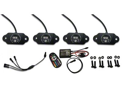 Flashtech X RGBW Rock Light Kit; 4-Piece (Universal; Some Adaptation May Be Required)