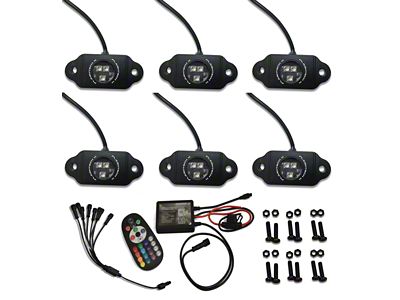 Flashtech X RGBW Rock Light Kit; 6-Piece (Universal; Some Adaptation May Be Required)