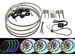 Flashtech ColorChase RGB LED Wheel Light Kit; 15-Inch (Universal; Some Adaptation May Be Required)