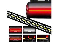 Flashtech Triple Stack LED Tailgate Light Bar with Sequential Amber Turn Signals; 48-Inch (Universal; Some Adaptation May Be Required)