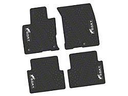 Factory Floorpan Fit Tire Tread/Scorched Earth Scene Front and Rear Floor Mats with White GOAT Insert; Black (21-26 Bronco Sport)