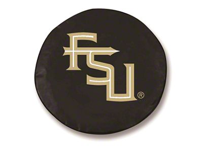 Florida State University Script Spare Tire Cover; Black (66-18 Jeep CJ5, CJ7, Wrangler YJ, TJ & JK)