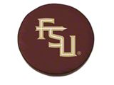 Florida State University Script Spare Tire Cover; Burgundy (66-18 Jeep CJ5, CJ7, Wrangler YJ, TJ & JK)