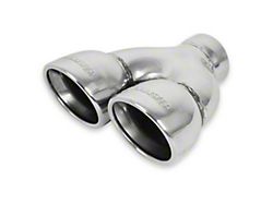Flowmaster Rolled Angle Dual Exhaust Tip; 3.50-Inch; Polished (Fits 2.50-Inch Tailpipe)