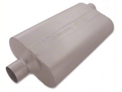 Flowmaster 50 Series Delta Flow Center/Offset Oval Muffler; 2.25-Inch Inlet/2.25-Inch Outlet (Universal; Some Adaptation May Be Required)