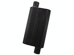 Flowmaster 50 Series Delta Flow Offset/Offset Oval Muffler; 2.25-Inch Inlet/2.25-Inch Outlet (Universal; Some Adaptation May Be Required)