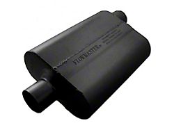 Flowmaster 40 Series Center/Offset Oval Muffler; 2.50-Inch Inlet/2.50-Inch Outlet (Universal; Some Adaptation May Be Required)