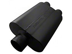 Flowmaster 40 Series Center/Dual Out Oval Muffler; 3-Inch Inlet/2.50-Inch Outlet (Universal; Some Adaptation May Be Required)