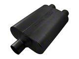 Flowmaster 40 Series Delta Flow Center/Dual Out Oval Muffler; 2.25-Inch Inlet/2.25-Inch Outlet (Universal; Some Adaptation May Be Required)