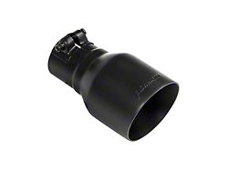 Flowmaster Angle Cut Double Wall Exhaust Tip; 4-Inch; Black Ceramic Coated (Fits 2.50-Inch Tailpipe)