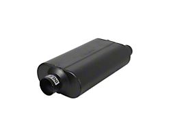 Flowmaster Super 50 Series Center/Dual Out Oval Muffler; 3-Inch Inlet/2.50-Inch Outlet (Universal; Some Adaptation May Be Required)