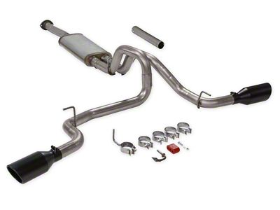 Flowmaster FlowFX Dual Exhaust System with Black Tips; Side Exit (16-23 3.5L Tacoma)
