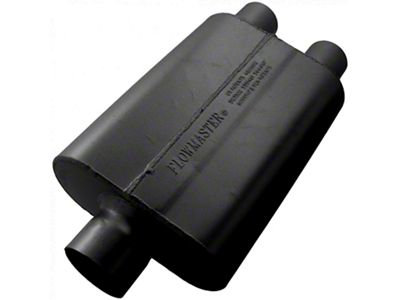 Flowmaster 40 Series Delta Flow Center/Dual Out Oval Muffler; 3-Inch Inlet/2.50-Inch Outlet (Universal; Some Adaptation May Be Required)