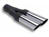 Flowtech Terminator Slash Cut Dual Exhaust Tip; Polished Triple Chrome Plated (Fits 2.25-Inch Tail Pipe)