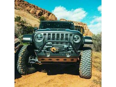 Fly Offroad Winch Front Bumper; Raw Steel (20-25 Jeep Gladiator JT)