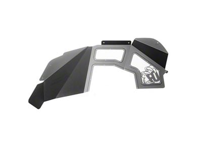 Fly Offroad Front Inner Fenders; Raw Steel (18-25 Jeep Wrangler JL)