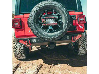 Fly Offroad Rear Bumper; Black Textured (18-25 Jeep Wrangler JL)