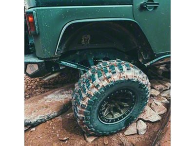 Fly Offroad Rear Fender Flares; Black Textured (07-18 Jeep Wrangler JK)