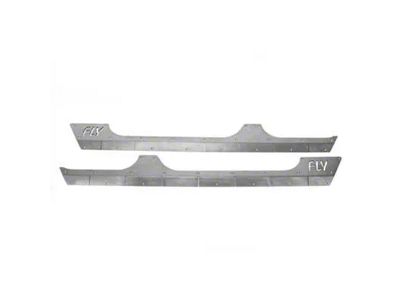 Fly Offroad Rocker Panel Body Armor; Raw Steel (07-18 Jeep Wrangler JK 4-Door)