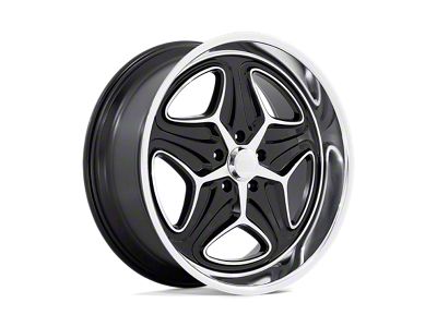 Foose Merlot Gloss Black Machined Wheel; 22x9; 15mm Offset (22-25 Jeep Grand Cherokee WL)