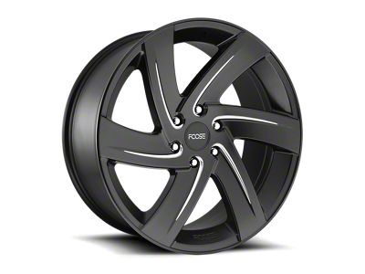 Foose Bodine Matte Black Milled 6-Lug Wheel; 22x9.5; 25mm Offset (16-24 Titan XD)
